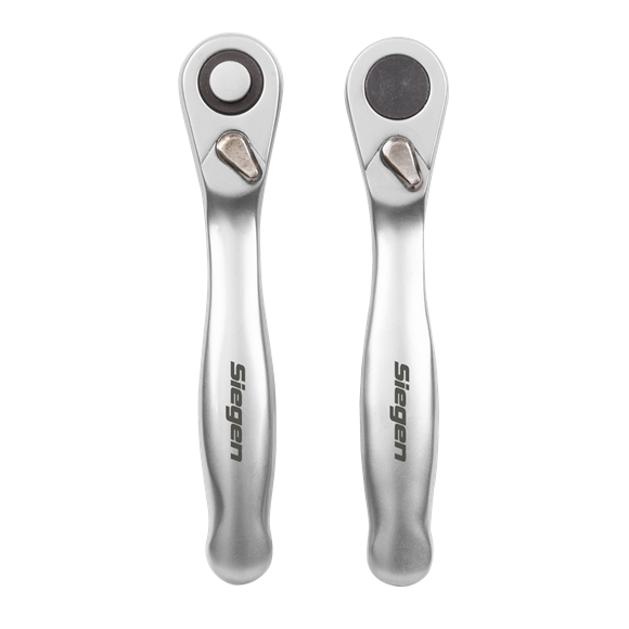 Silver Micro Ratcheting Wrench - 1/4 Inch Drive 72-Tooth Mini Ratchet For Tight Spaces